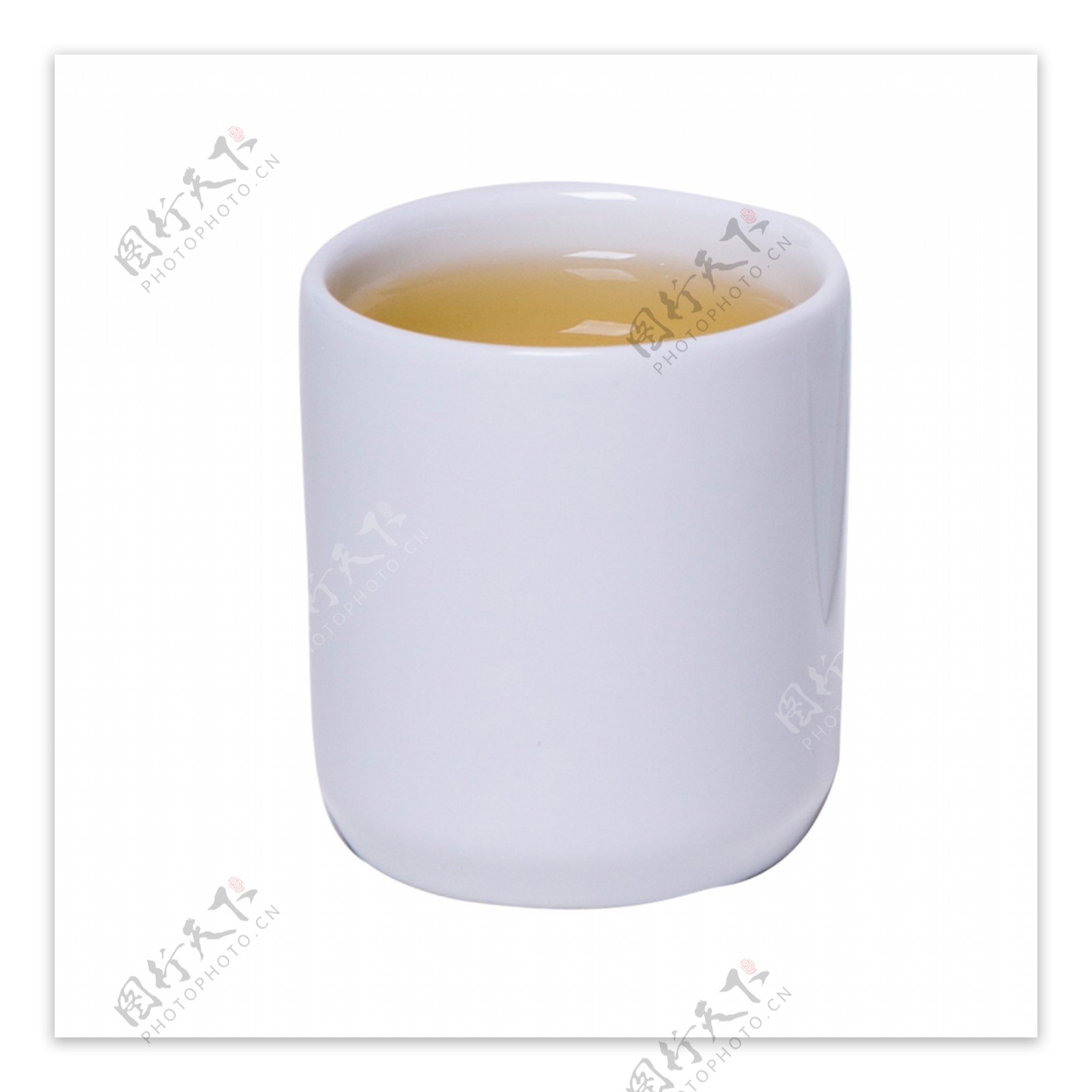 白色立体茶壶元素