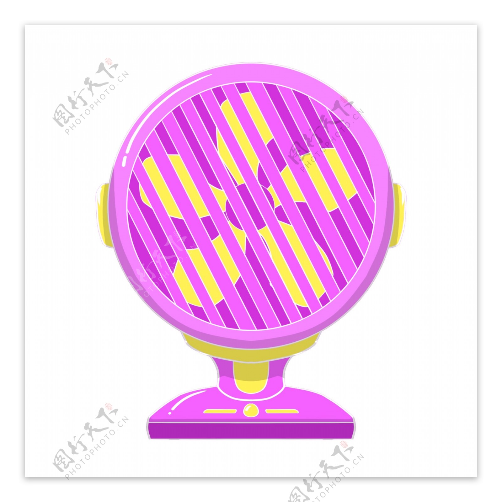 紫色的电风扇插画