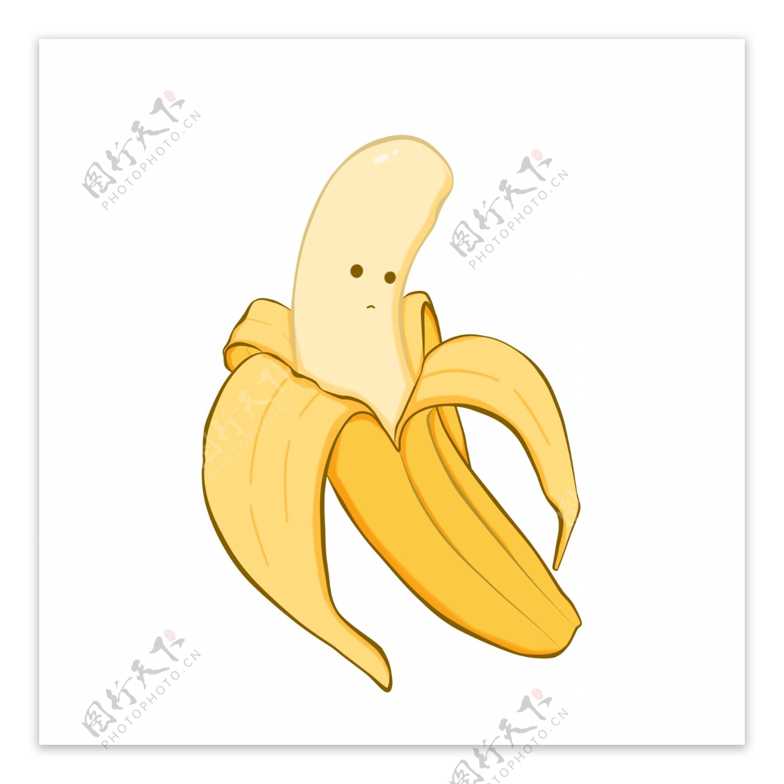 风格手绘水果香蕉