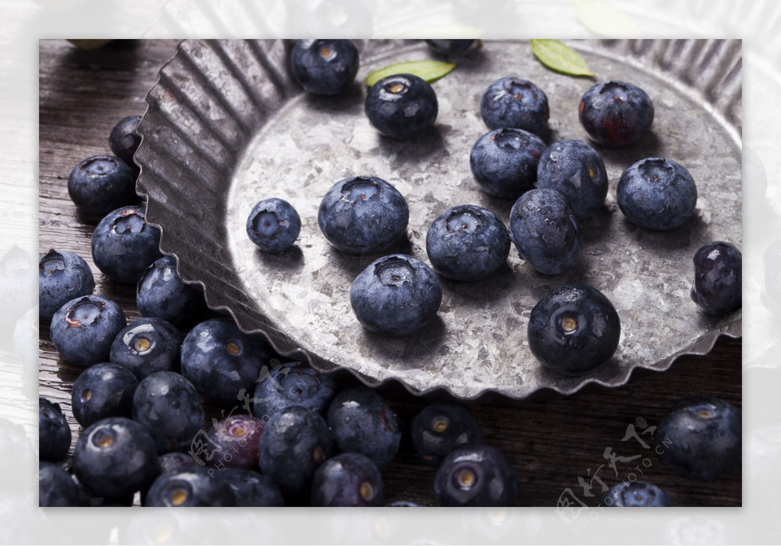 新鲜浆果蓝莓实物图摄影图