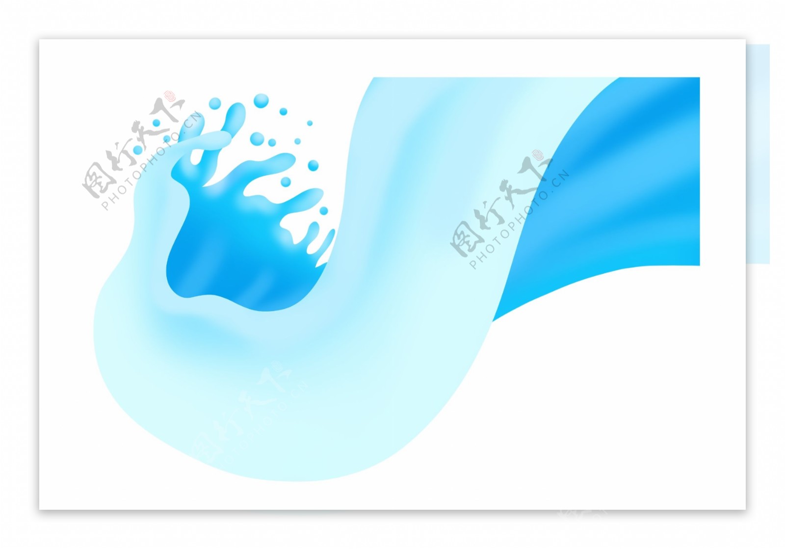 蓝色液体飞溅插图