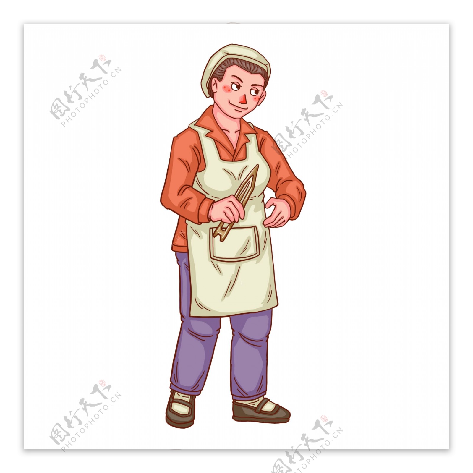 蓝色制服的金发女乘务员，女工人插画图片素材_ID:126787114-Veer图库
