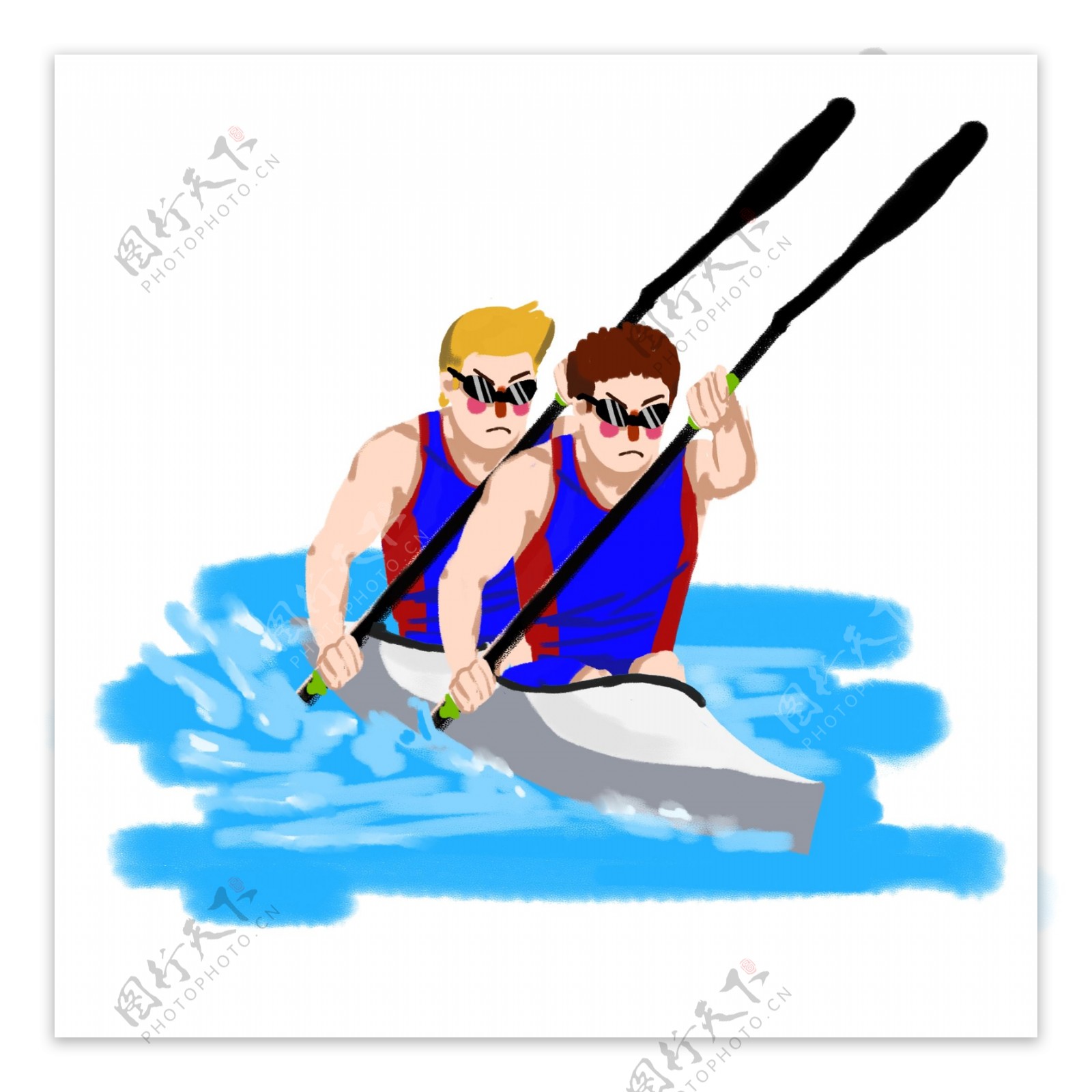 运动会奥运会男子双人划船比赛