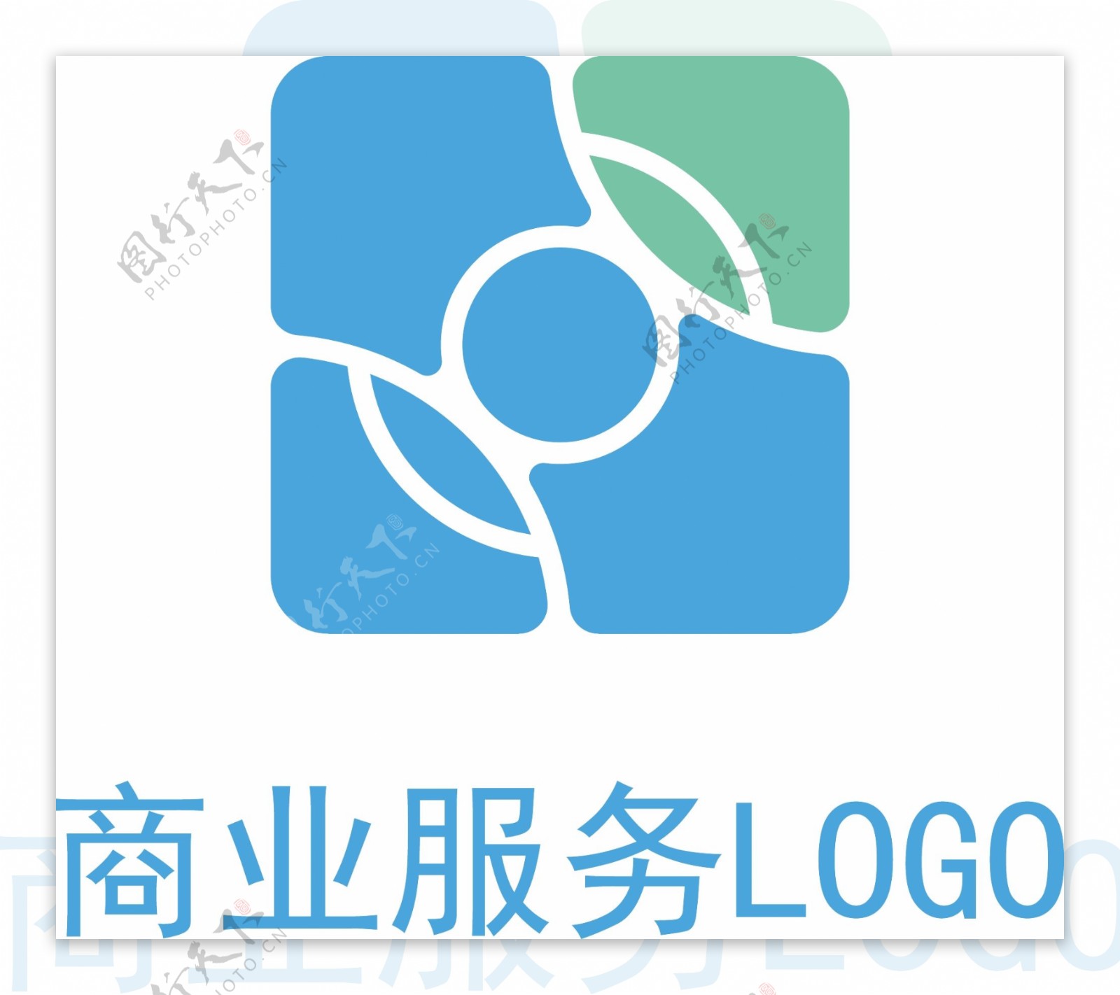 简约大气科技金融公司企业服务logo