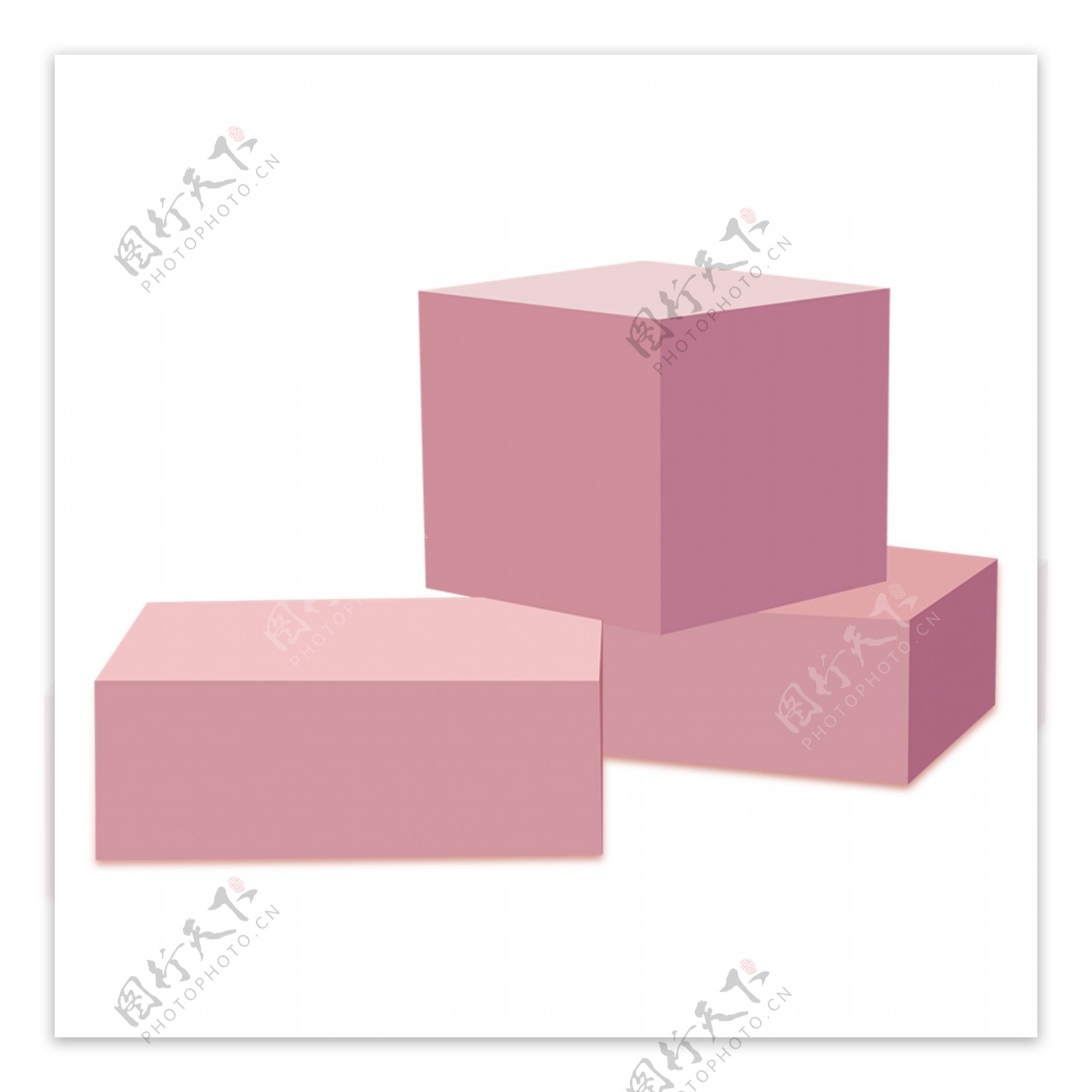 粉色箱子装饰素材