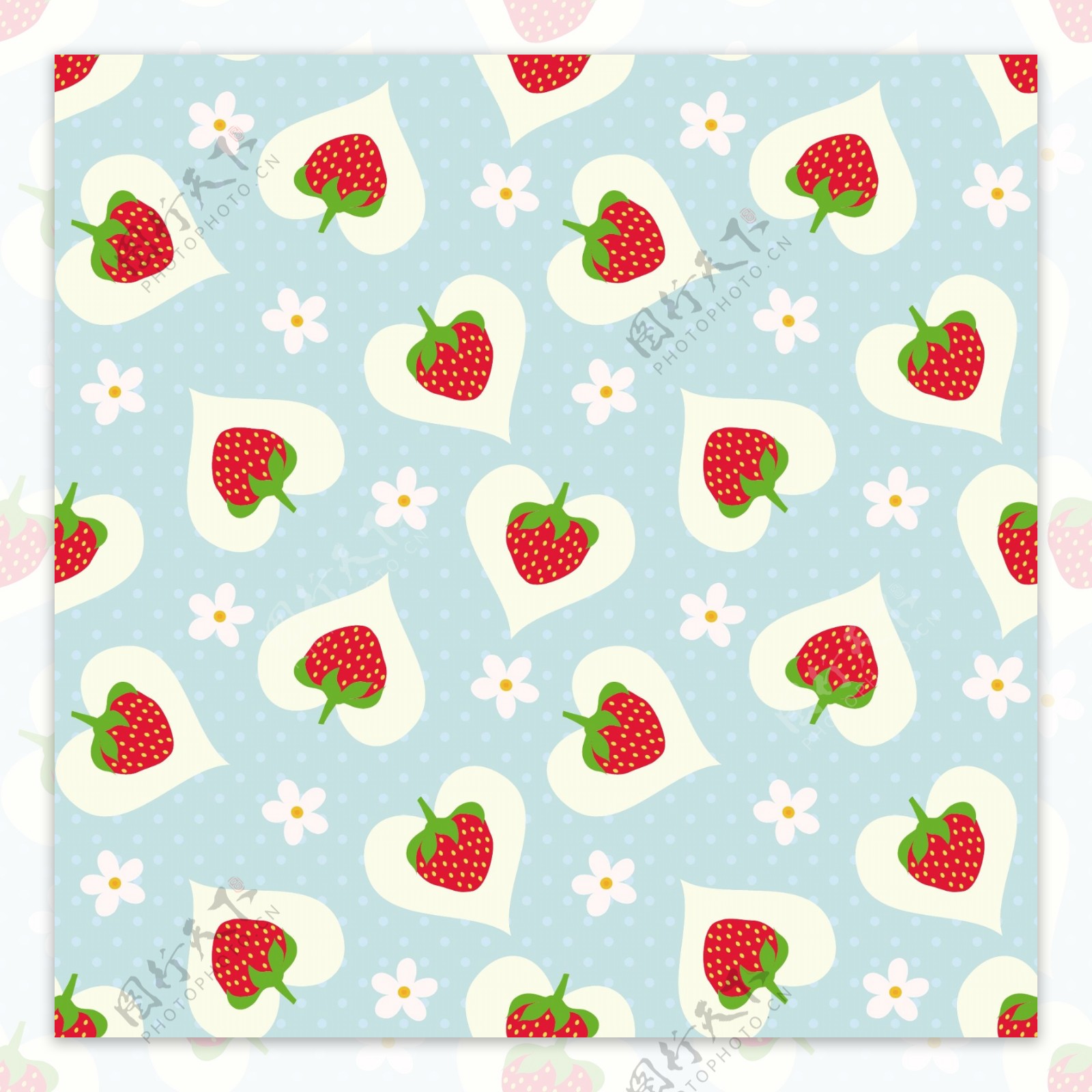 心形的新鲜草莓高清摄影大图-千库网