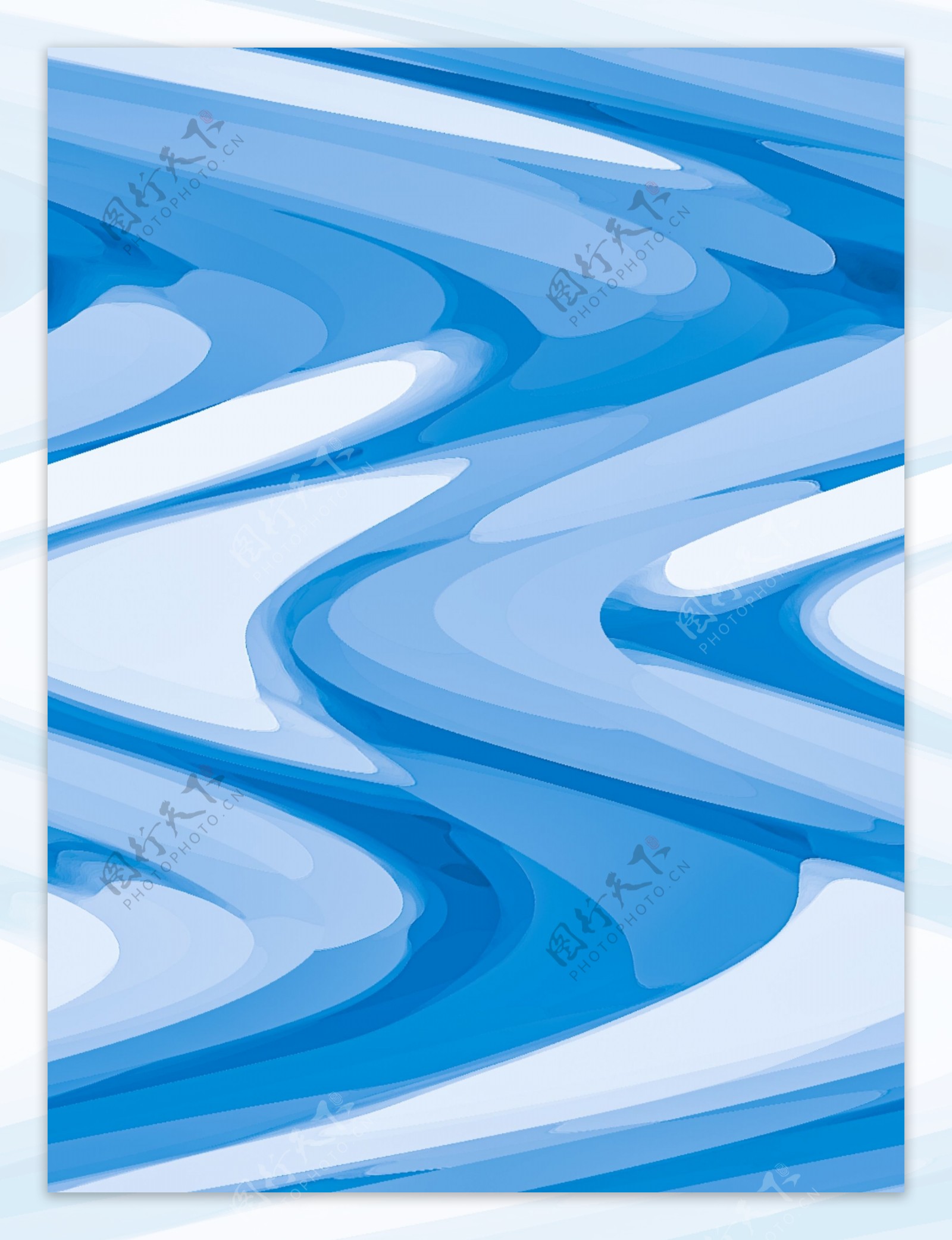 唯美简约风流线型时尚蓝色层叠冰川时代背景