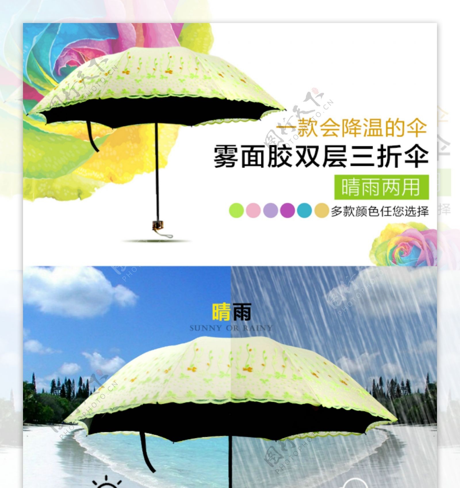 遮阳雨伞电商淘宝详情页