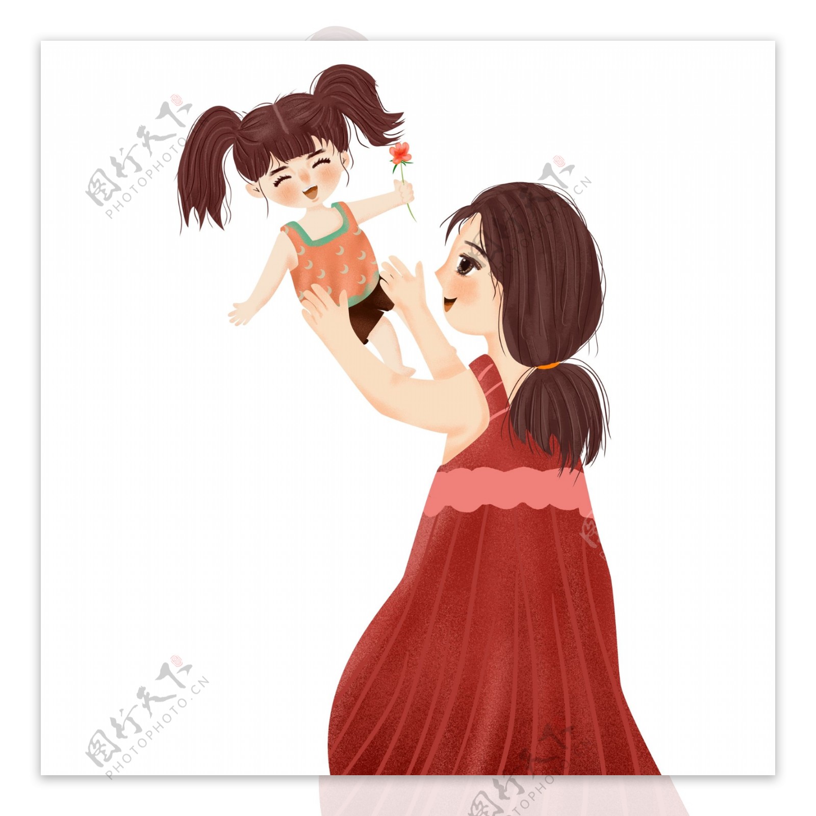 妈妈和孩子|插画|商业插画|january0550 - 原创作品 - 站酷 (ZCOOL)