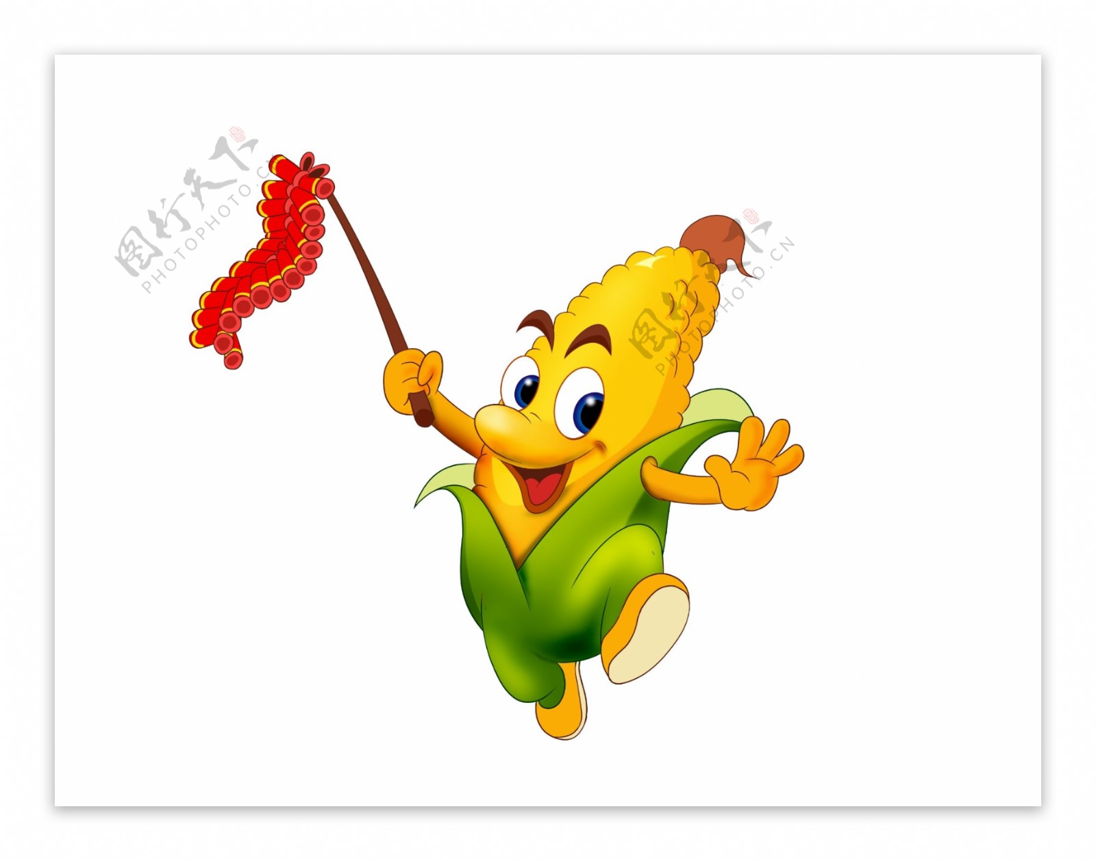 黄色玉米卡通图案