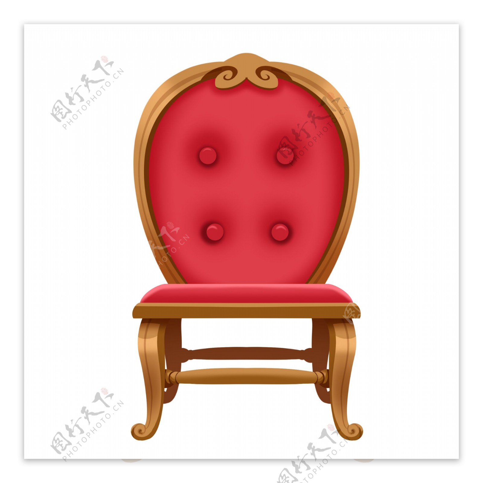 红色舒适椅子