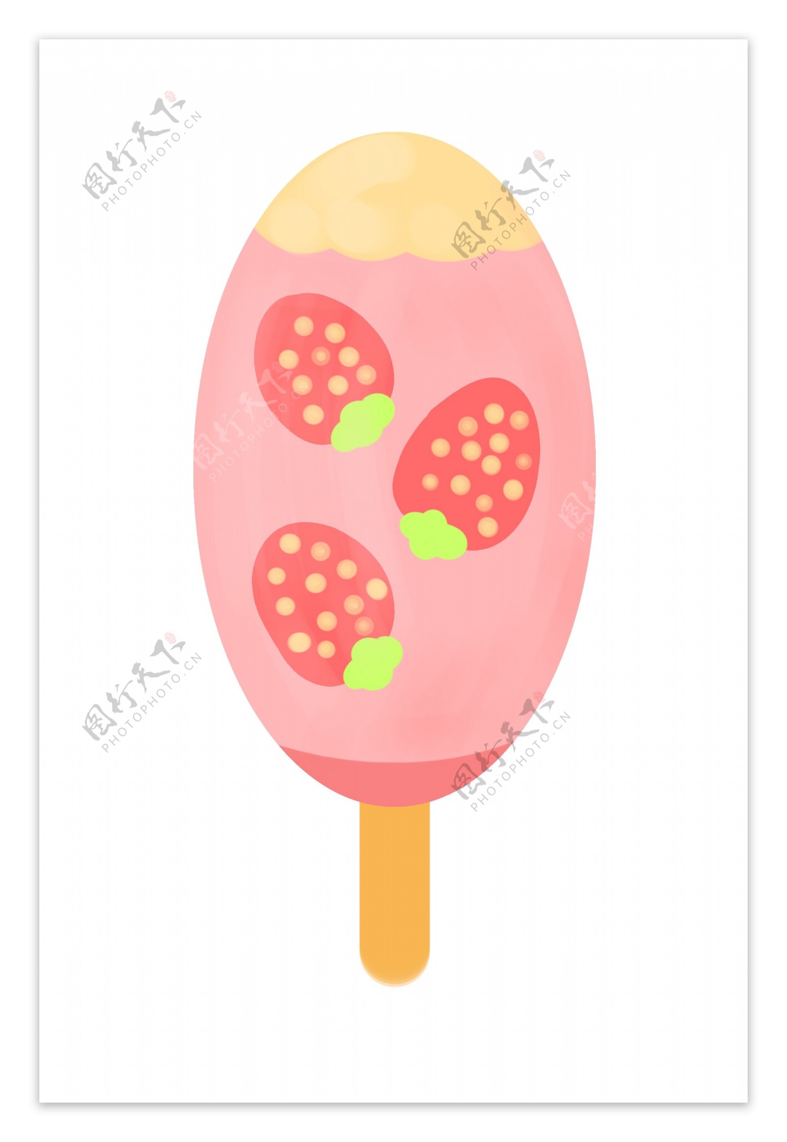 草莓图案冰淇淋设计