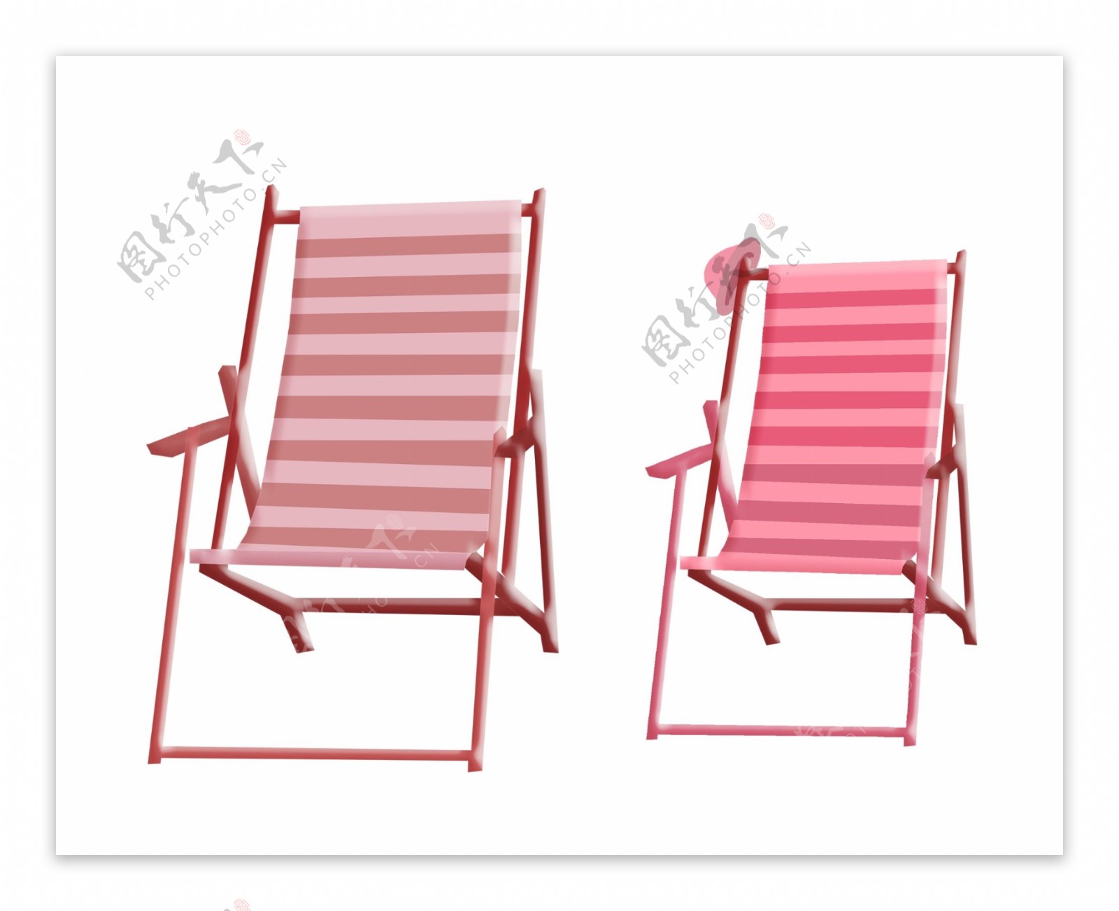 粉色夏季躺椅