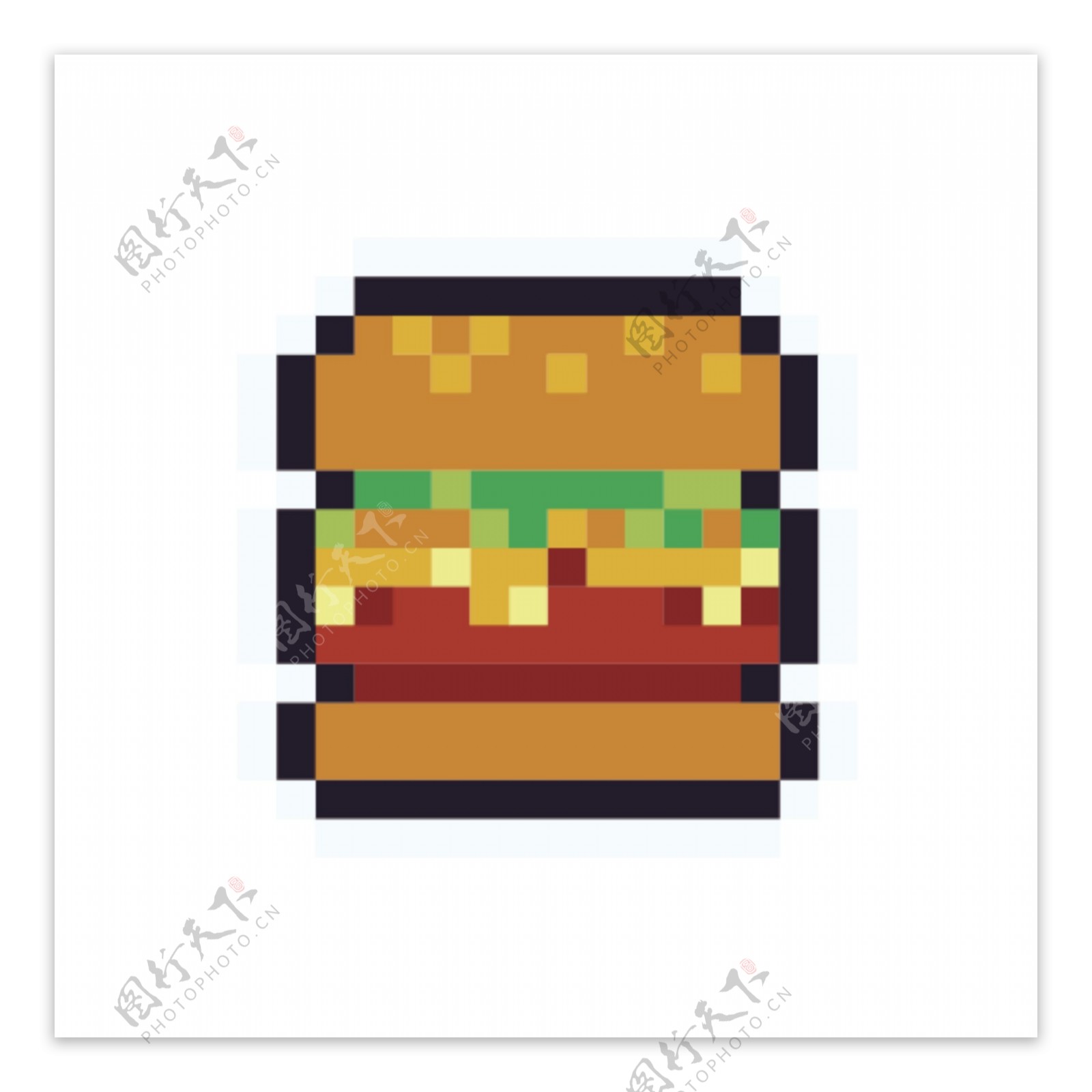 汉堡像素图标免扣png