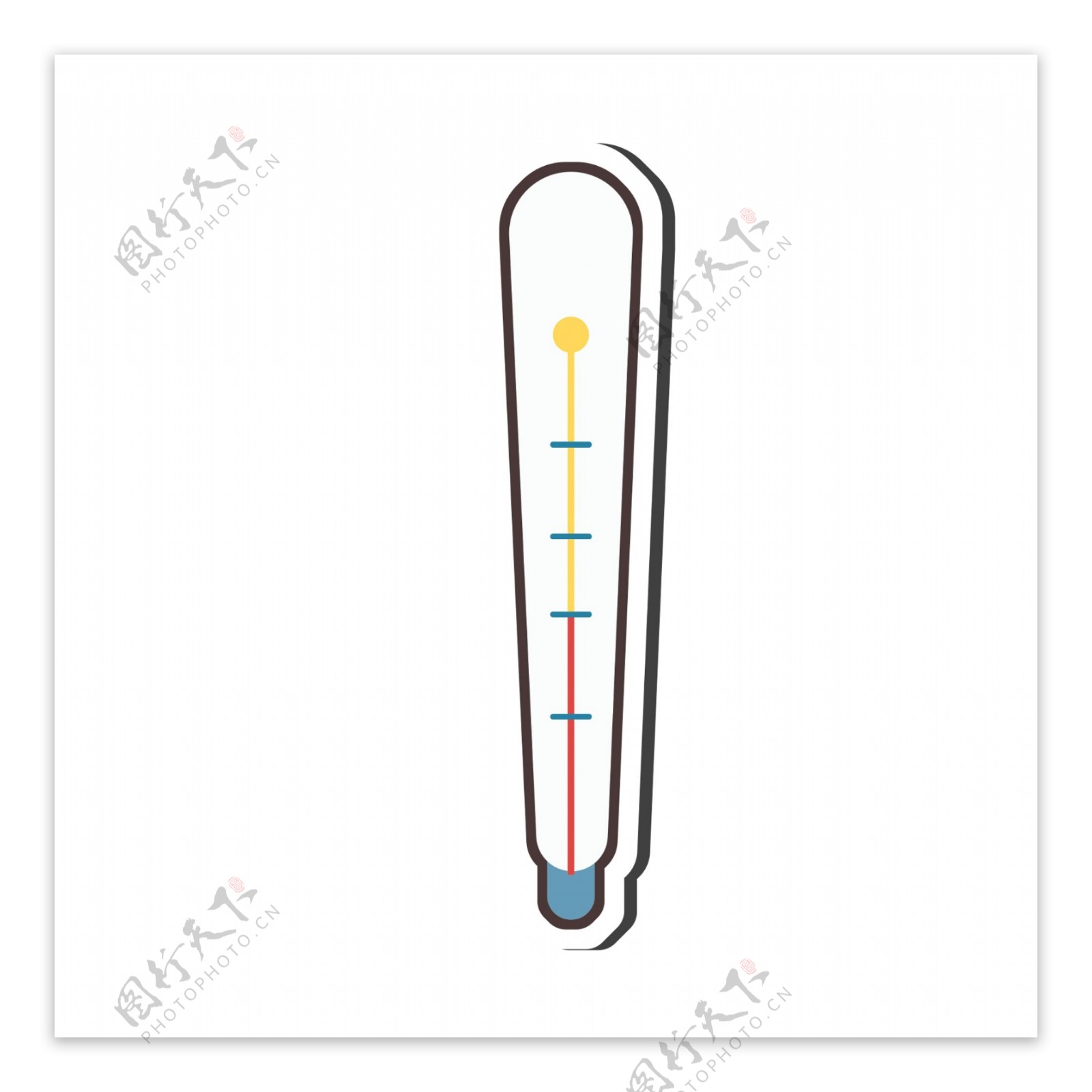 医疗工具卡通温度计贴纸