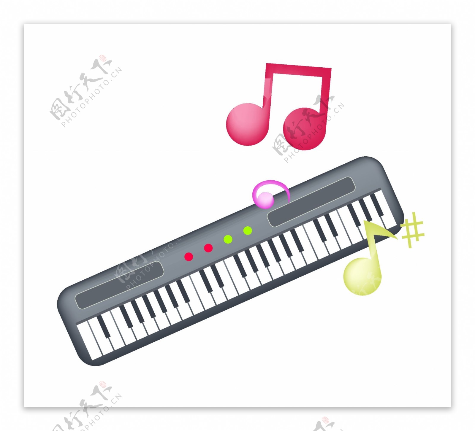 电子的音乐钢琴插画