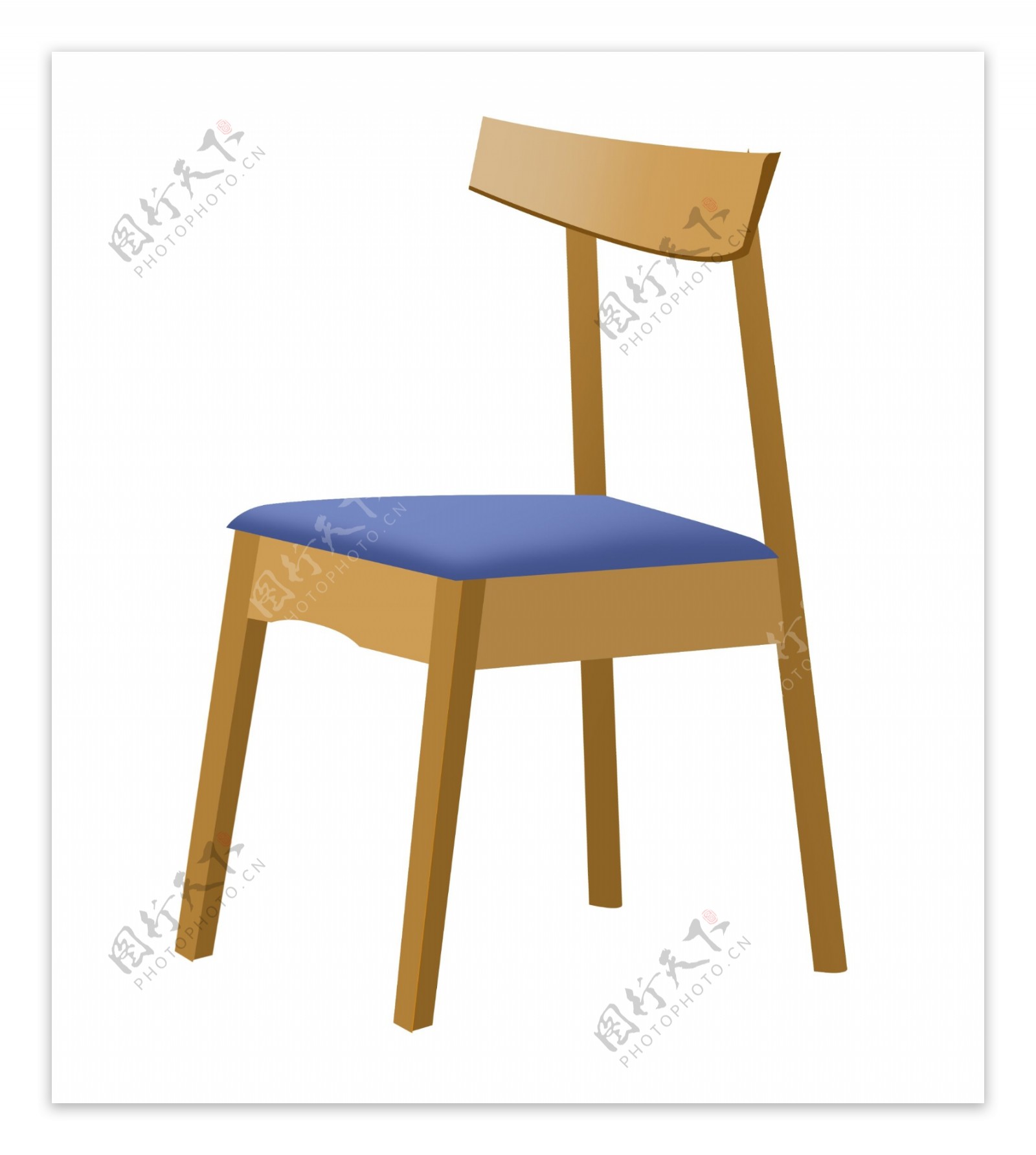 软包的椅子家具插画