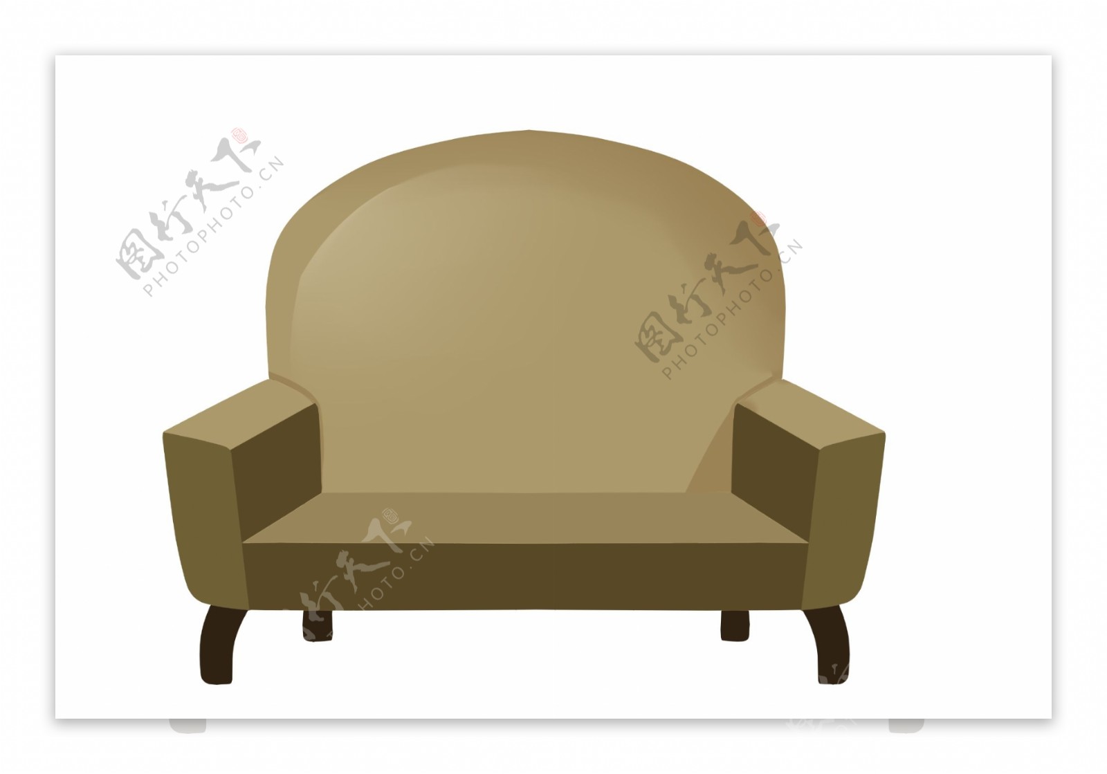 棕色的家具椅子插画