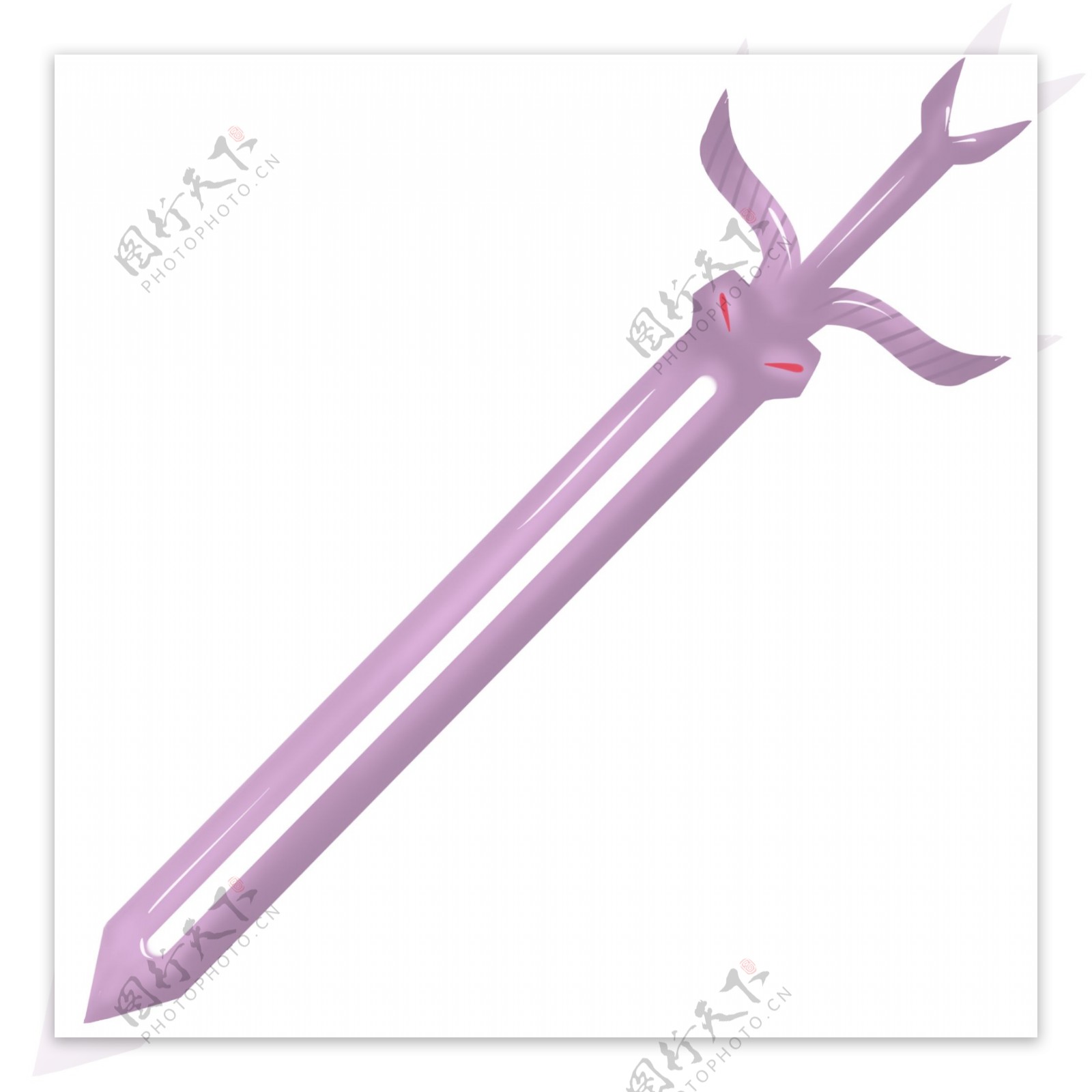 紫色的长剑装饰插画