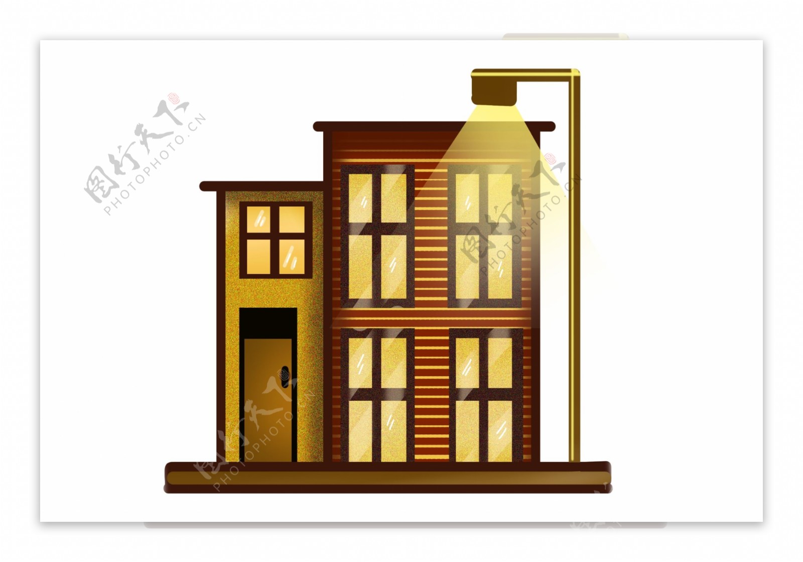 别墅建筑房屋插画