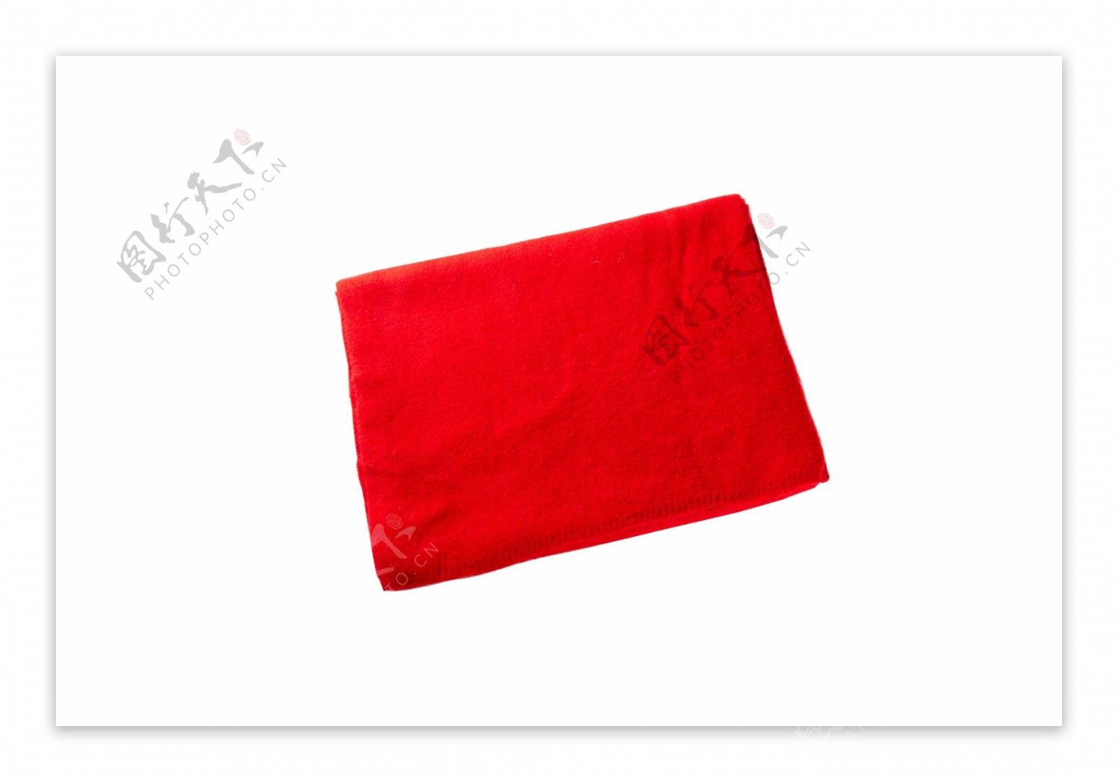红色纯棉简约毛巾