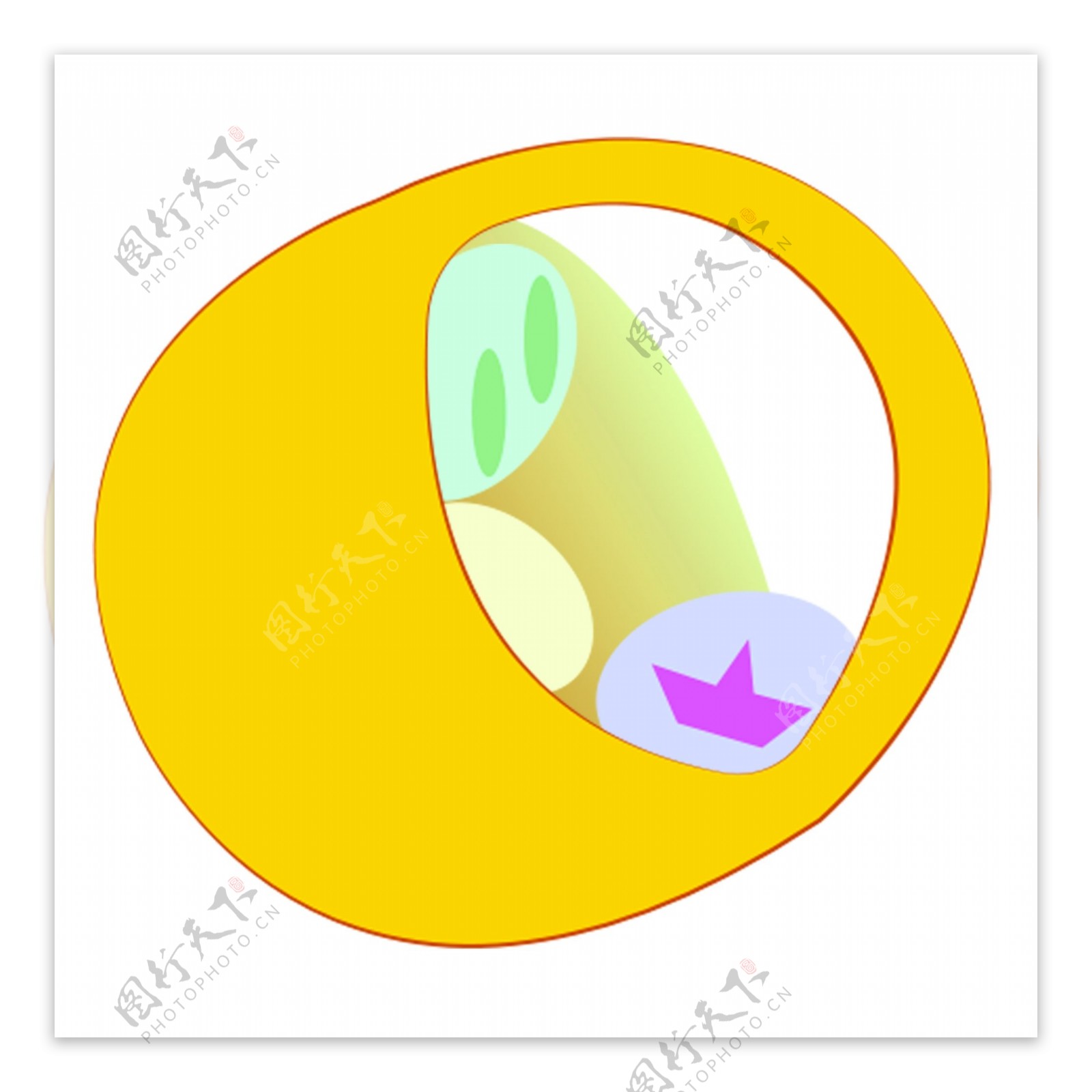 黄色手绘节日彩蛋免抠元素