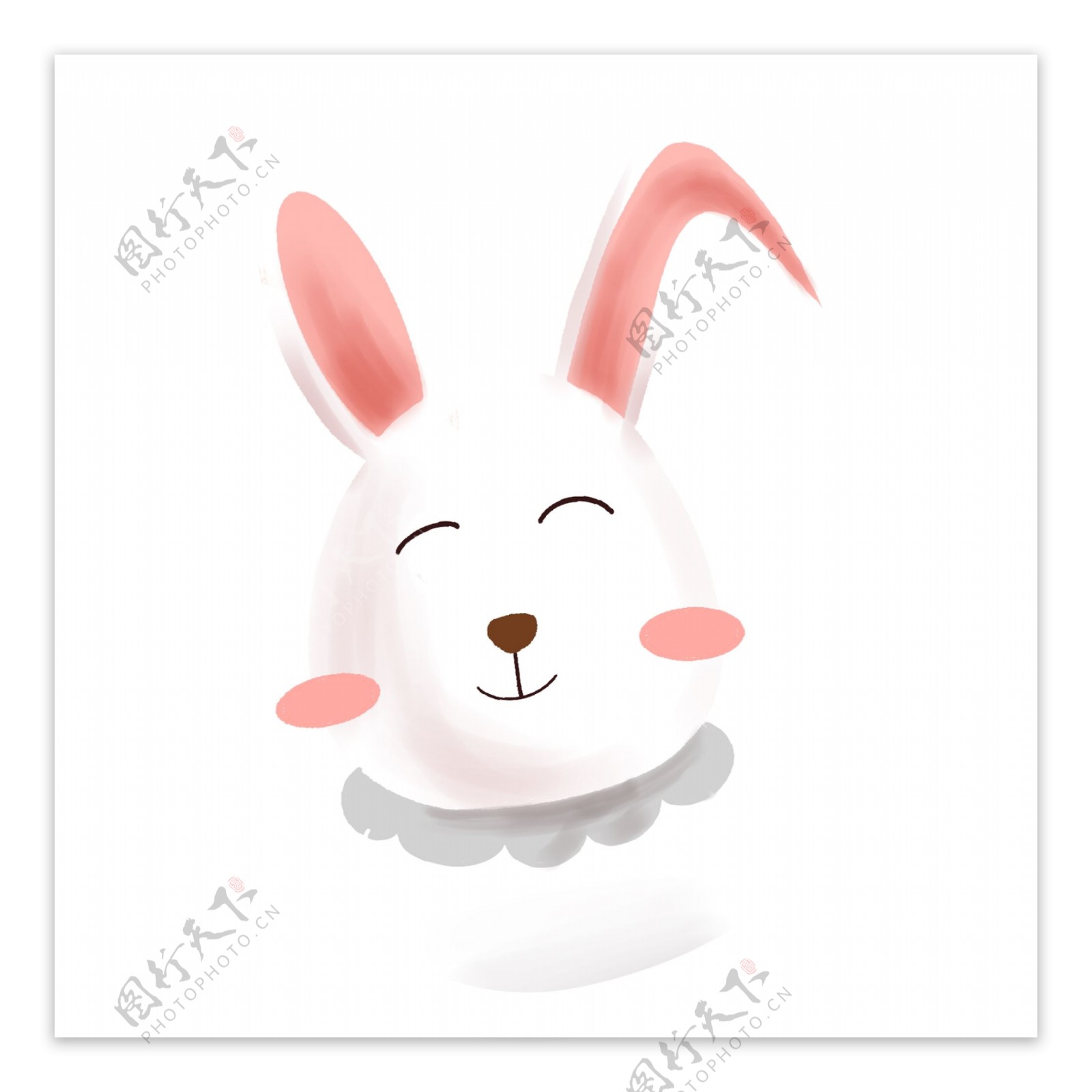 卡通可爱小兔子胖兔子手绘素材