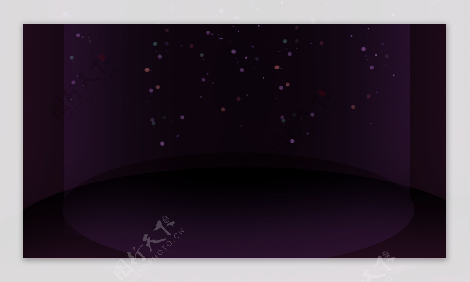 紫色大气舞台插画背景