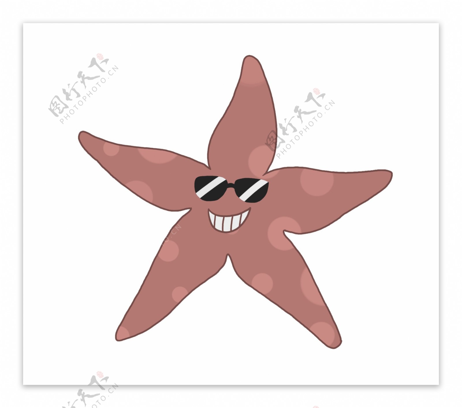 卡通海洋生物星星