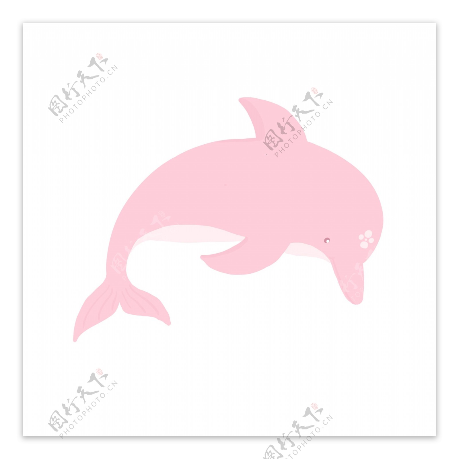 粉色卡通海豚