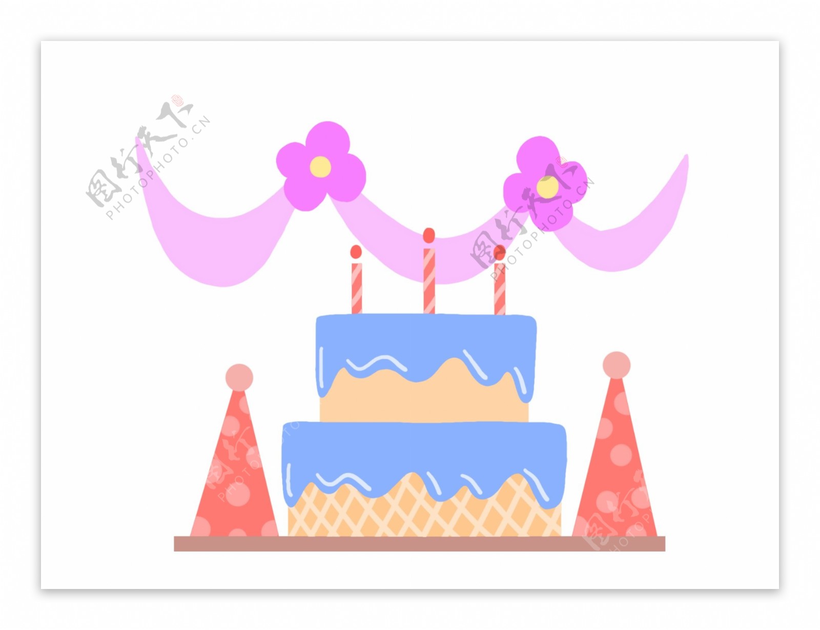 生日装饰和蛋糕