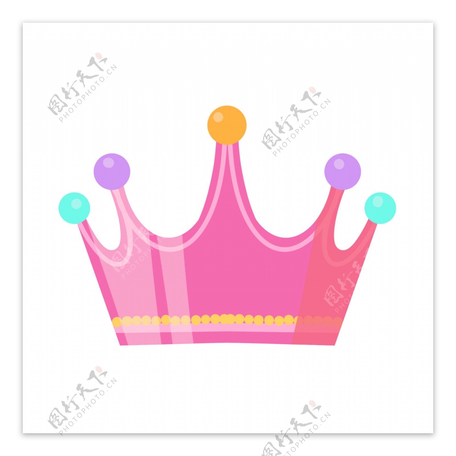 粉色立体皇冠