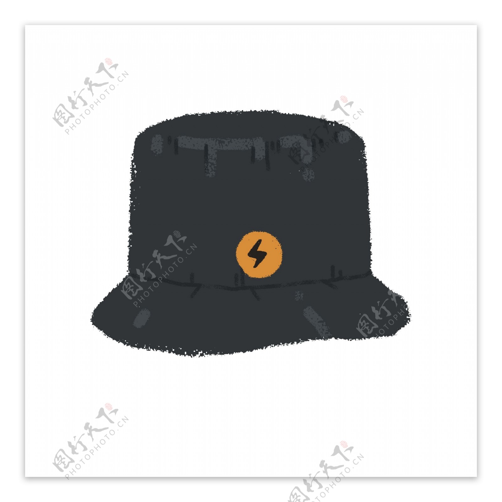 黑色遮阳帽