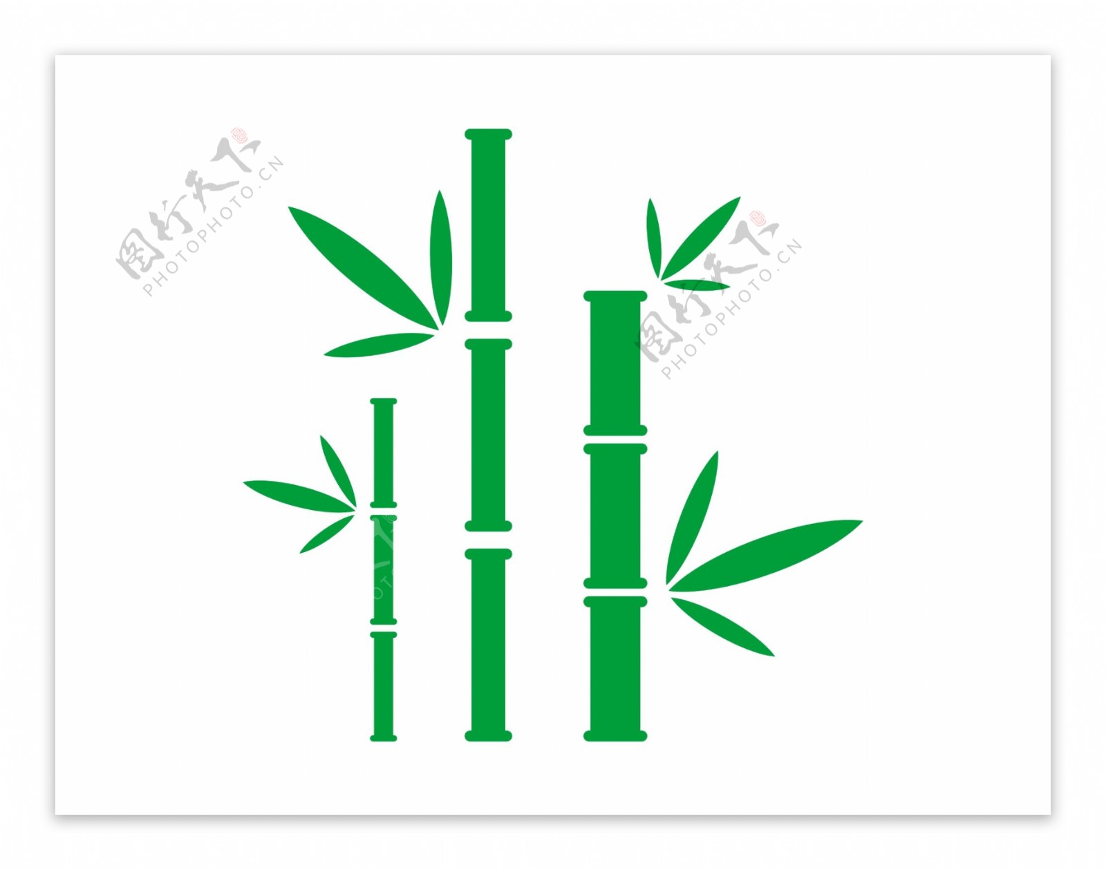 扁平化竹子矢量图
