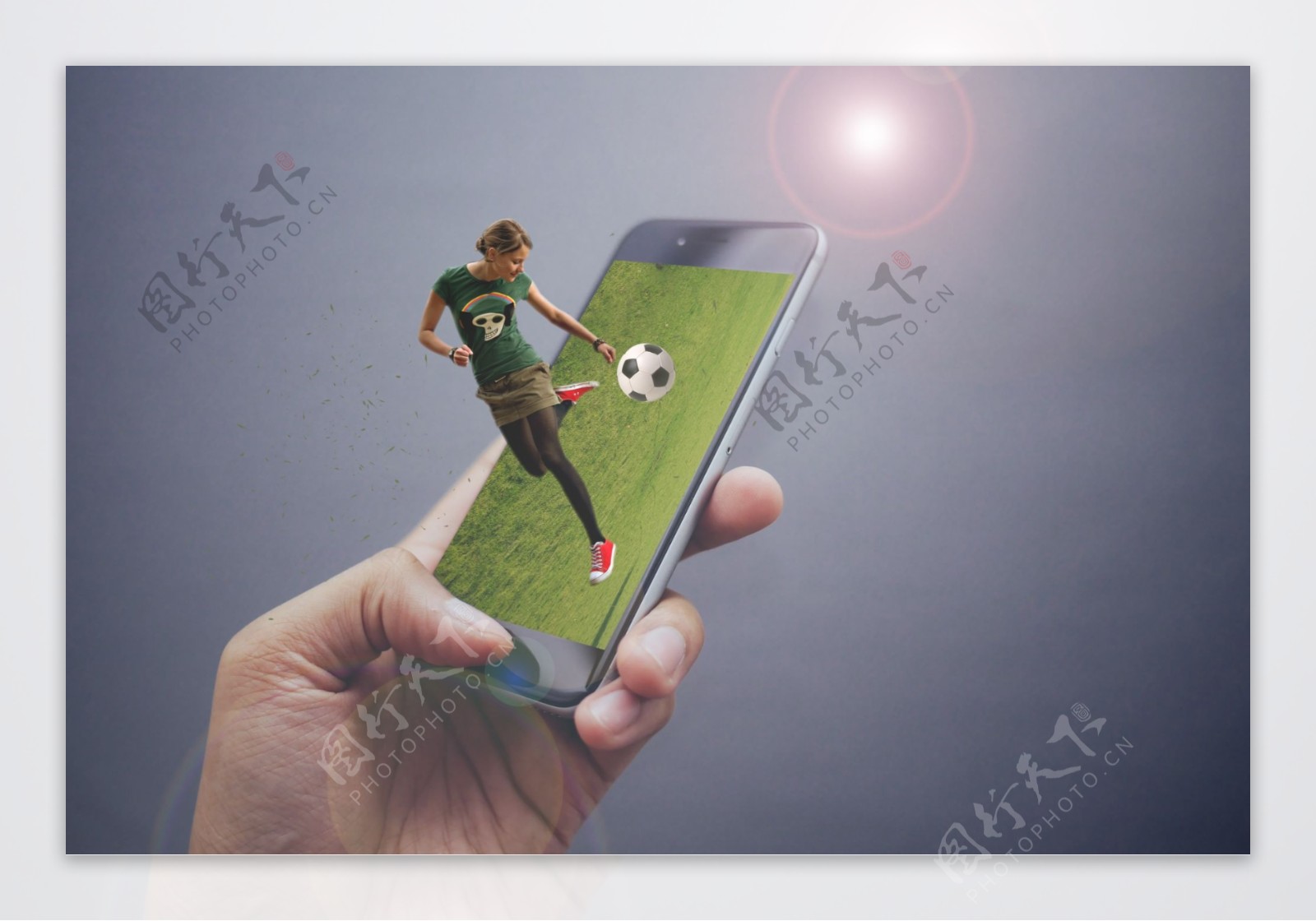 手机足球画面合成