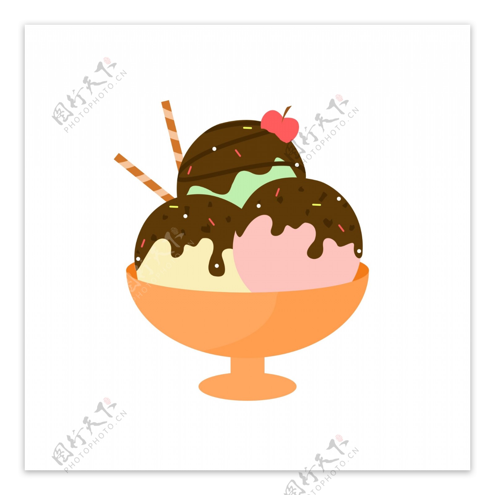 夏日食物冷饮凉爽冰糕冰淇淋