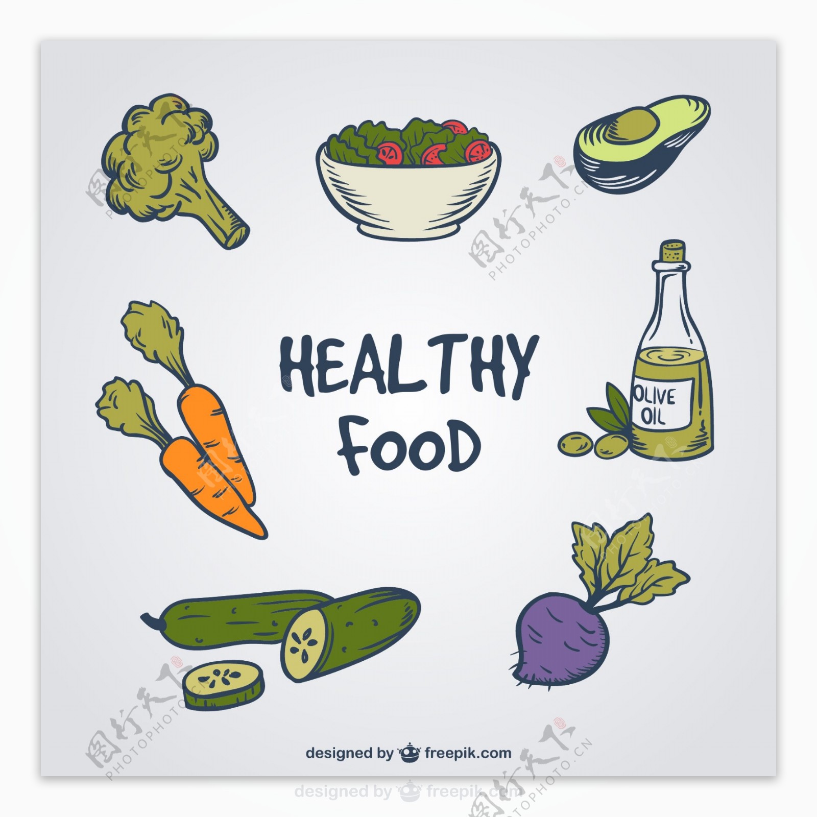 7款彩绘健康食物