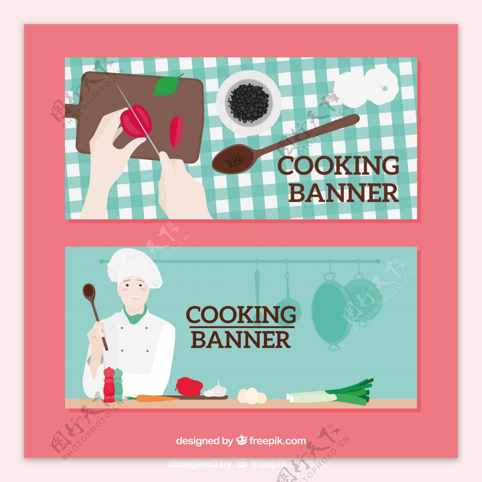 2款创意烹饪元素banner