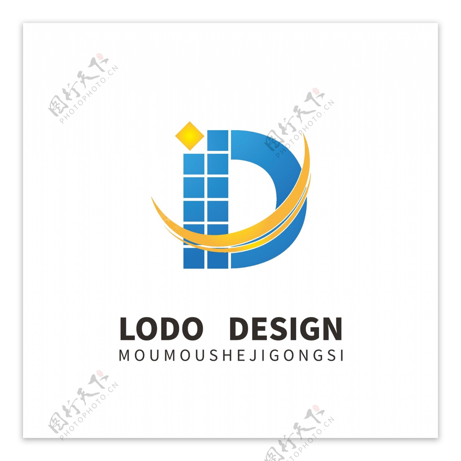 原创字母D建筑企业logo设计