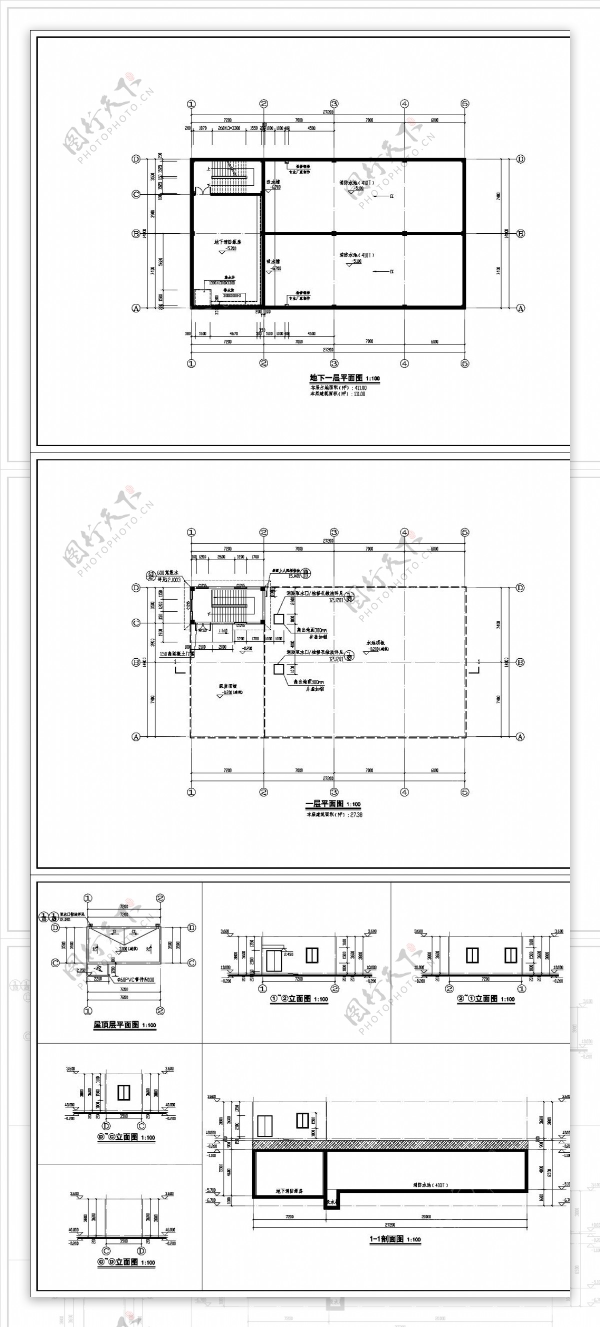 消防水池泵房CAD