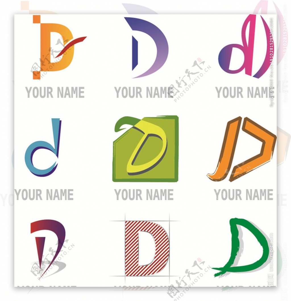 字母D字体
