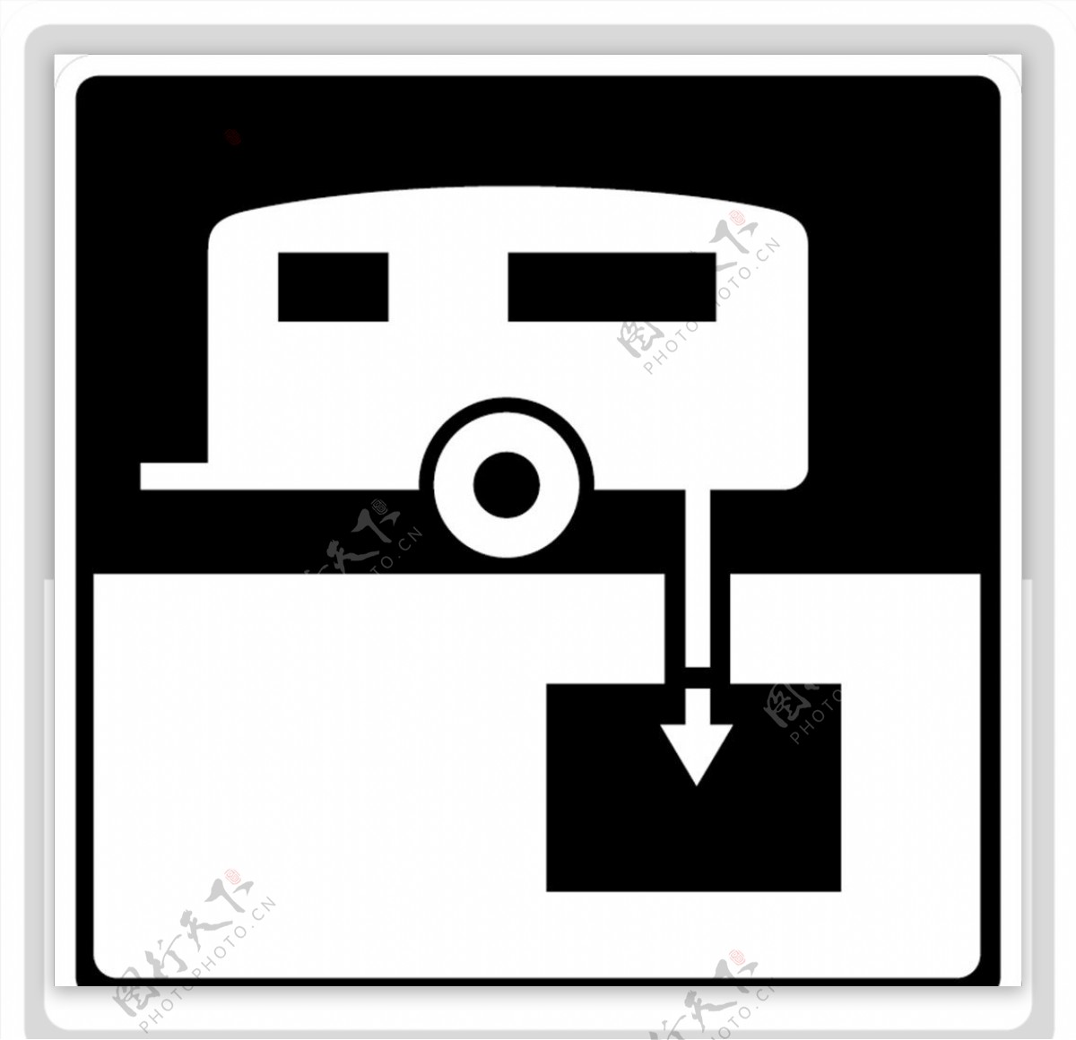 外国交通图标固定拖车