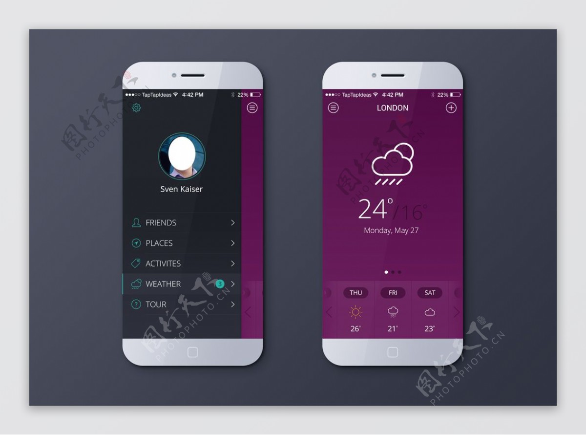 iOS7天气APP模版