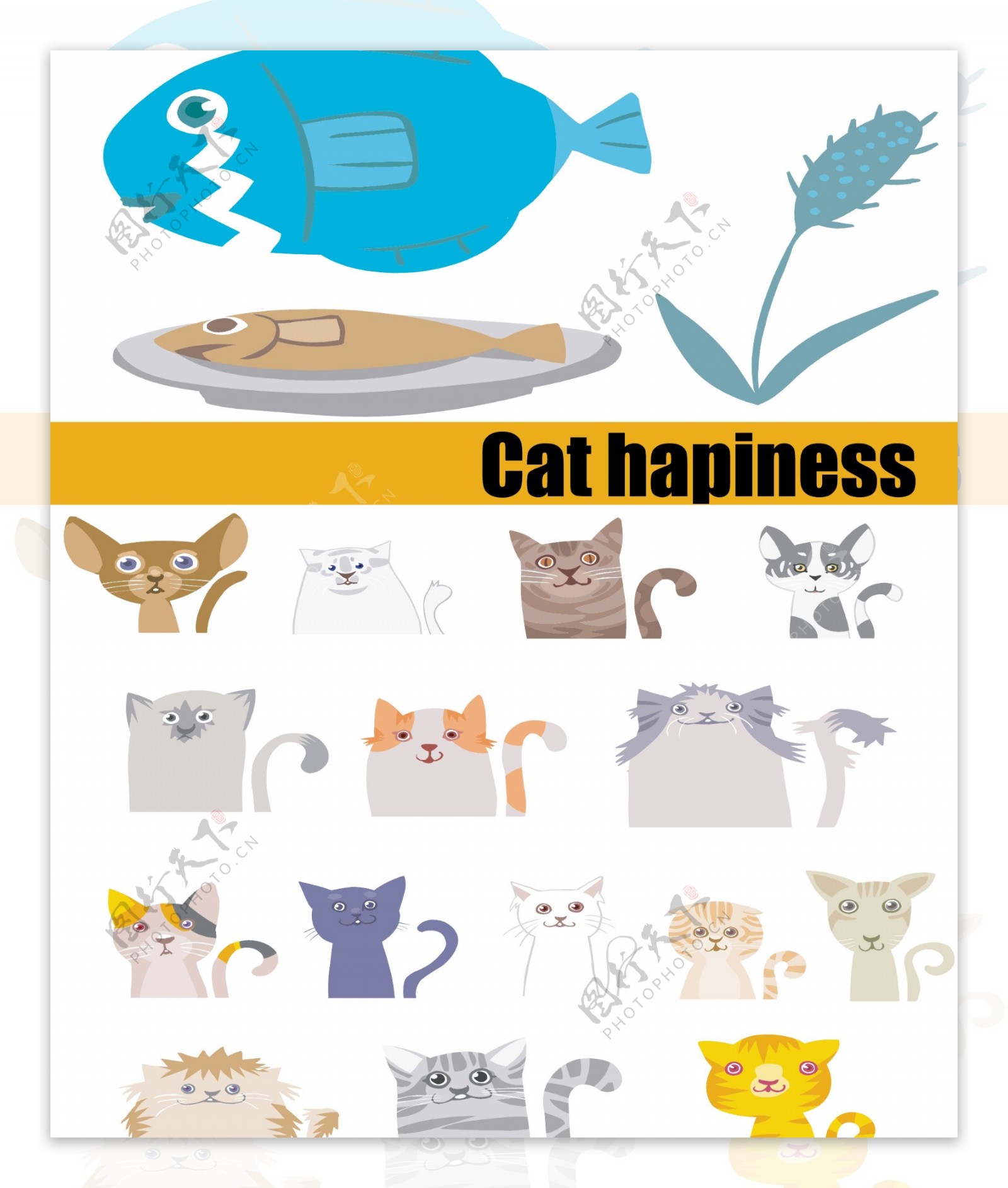 卡通动物系列卡通猫