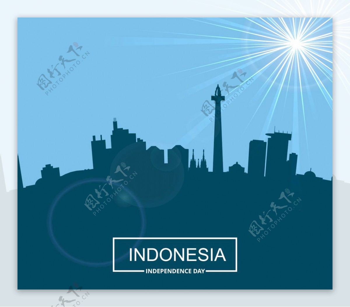 印度尼西亚的蓝色背景