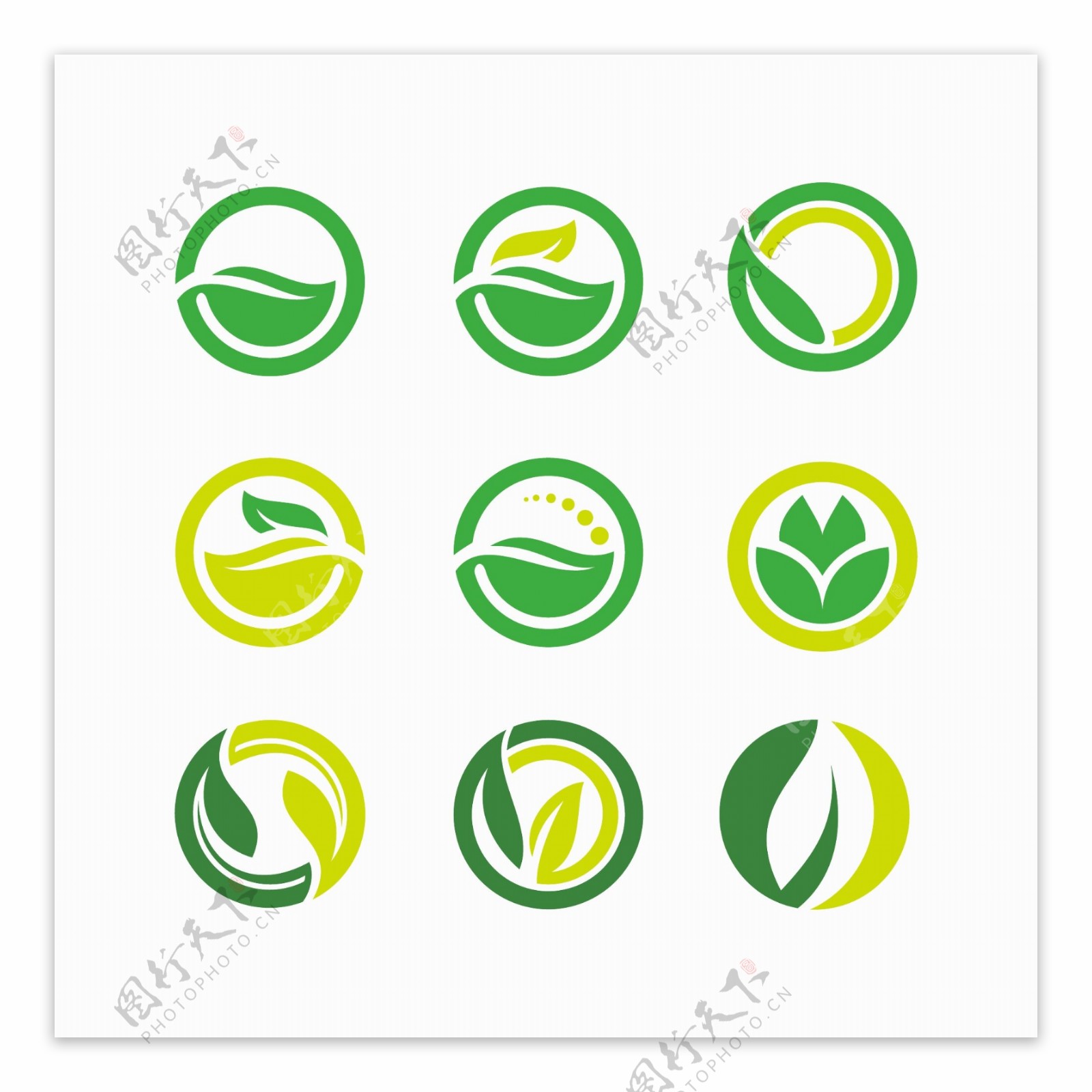 绿叶元素标志