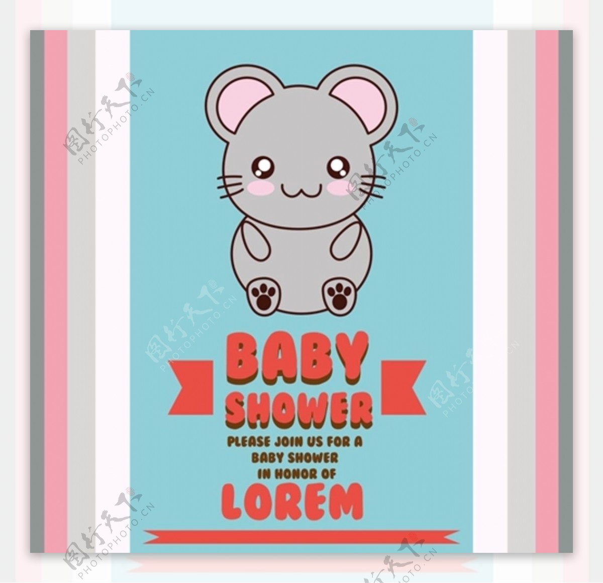 小老鼠生日卡片