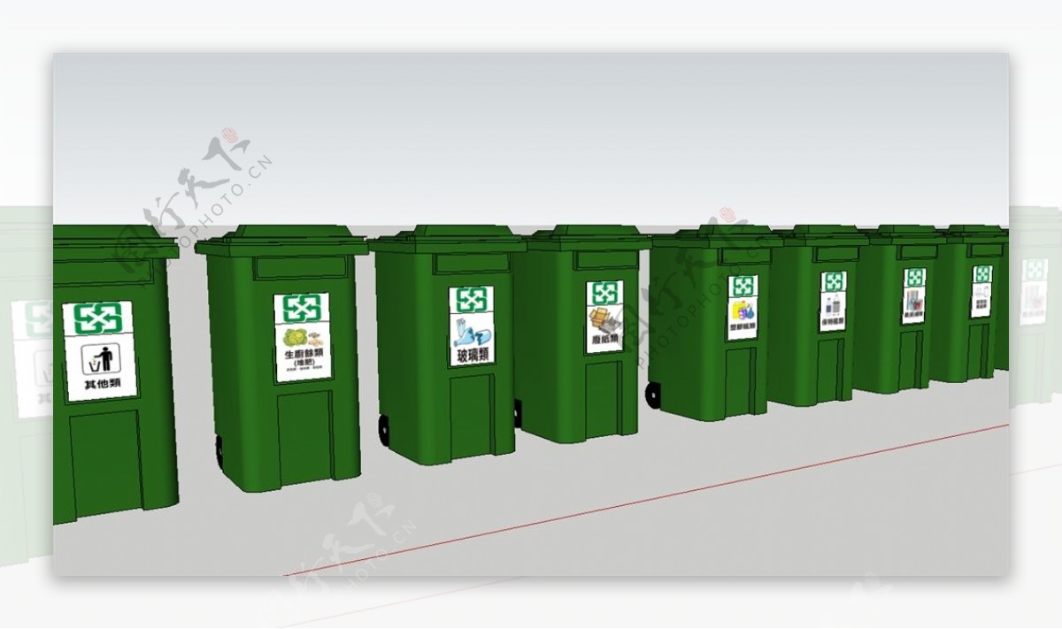 环保资源回收垃圾桶