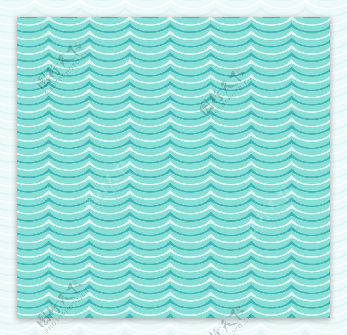日式水波花纹图案