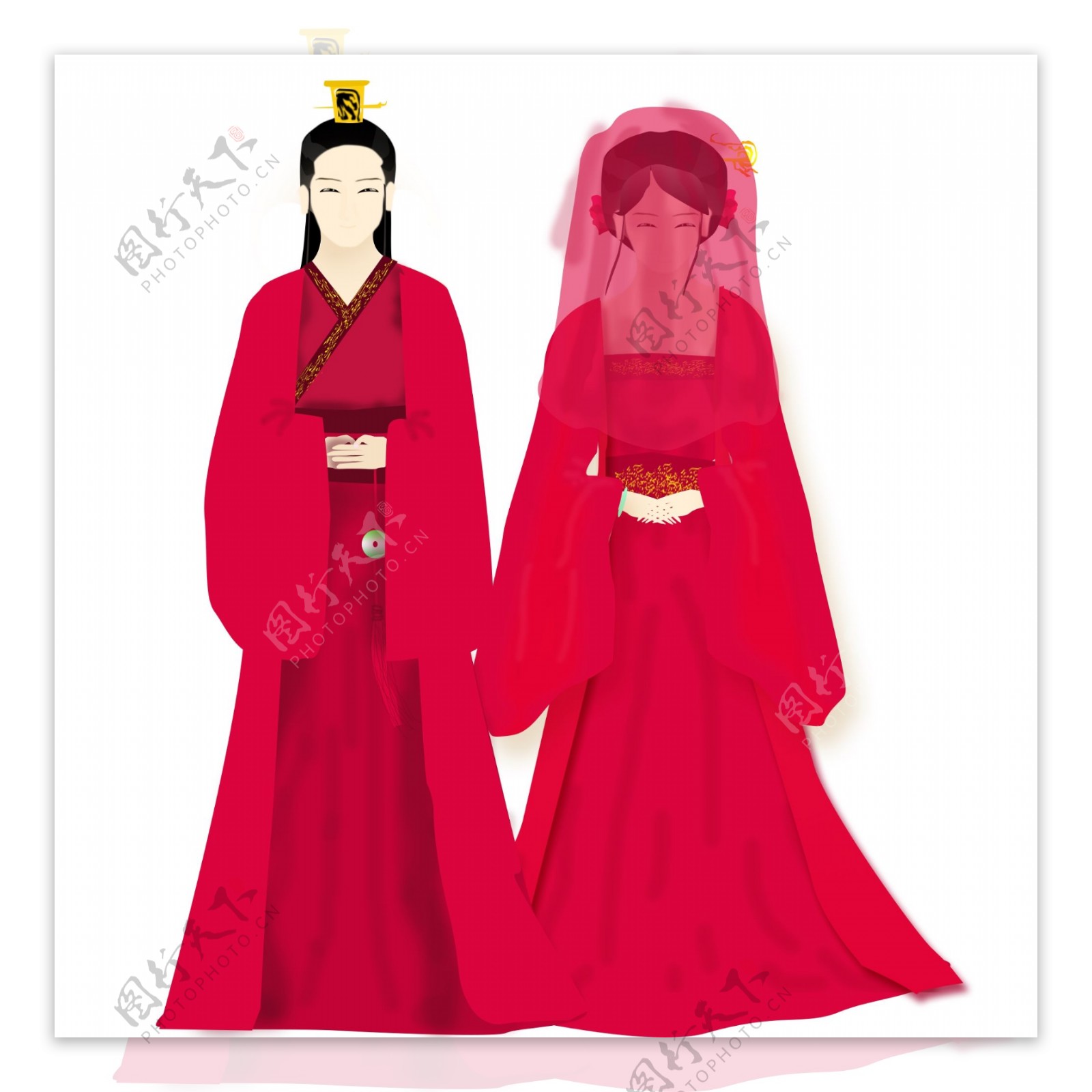 中外婚礼元素古装中式结婚婚礼
